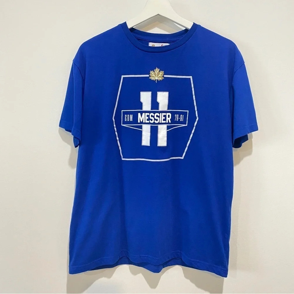 Molson Mens L Bright Blue Mark Messier The Alumni T-Shirt